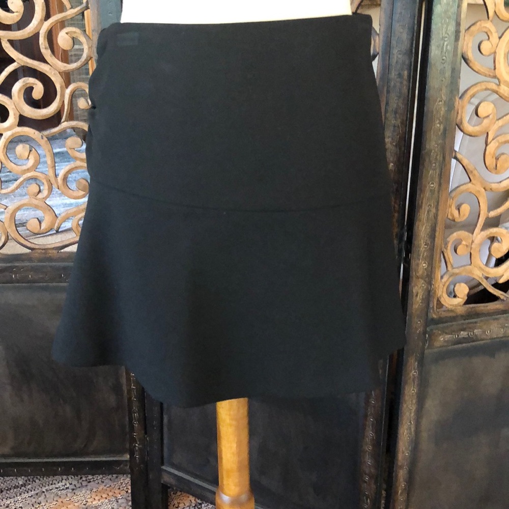 Flirty black mini skirt.
